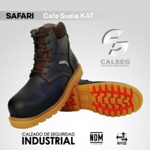 Calzado de Seguridad Industial Modelo Safari Cafe Suela KAT marca CALSEG